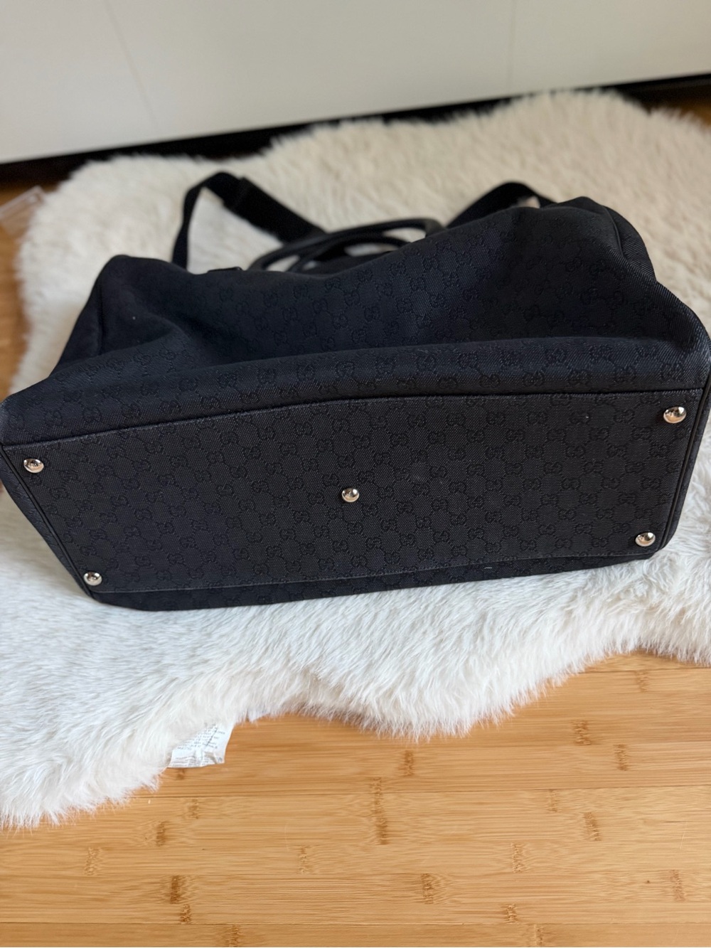 Gucci Black Monogram Travel Duffel with Detachable Strap - Picture 5 of 5
